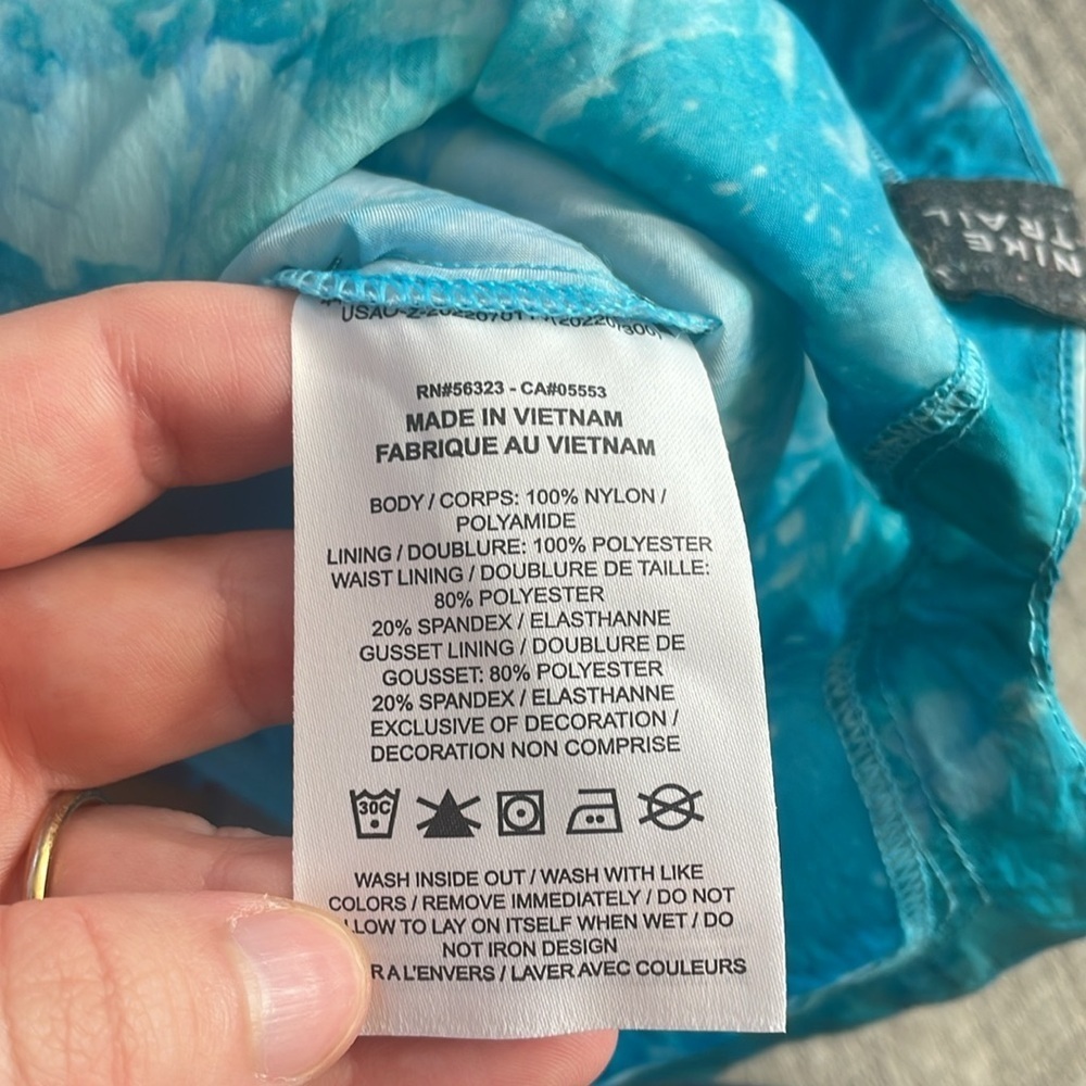 Nike Repel Dri-Fit Trail Running Blue Tie Dye Shorts Size Large - Picture 8 of 12